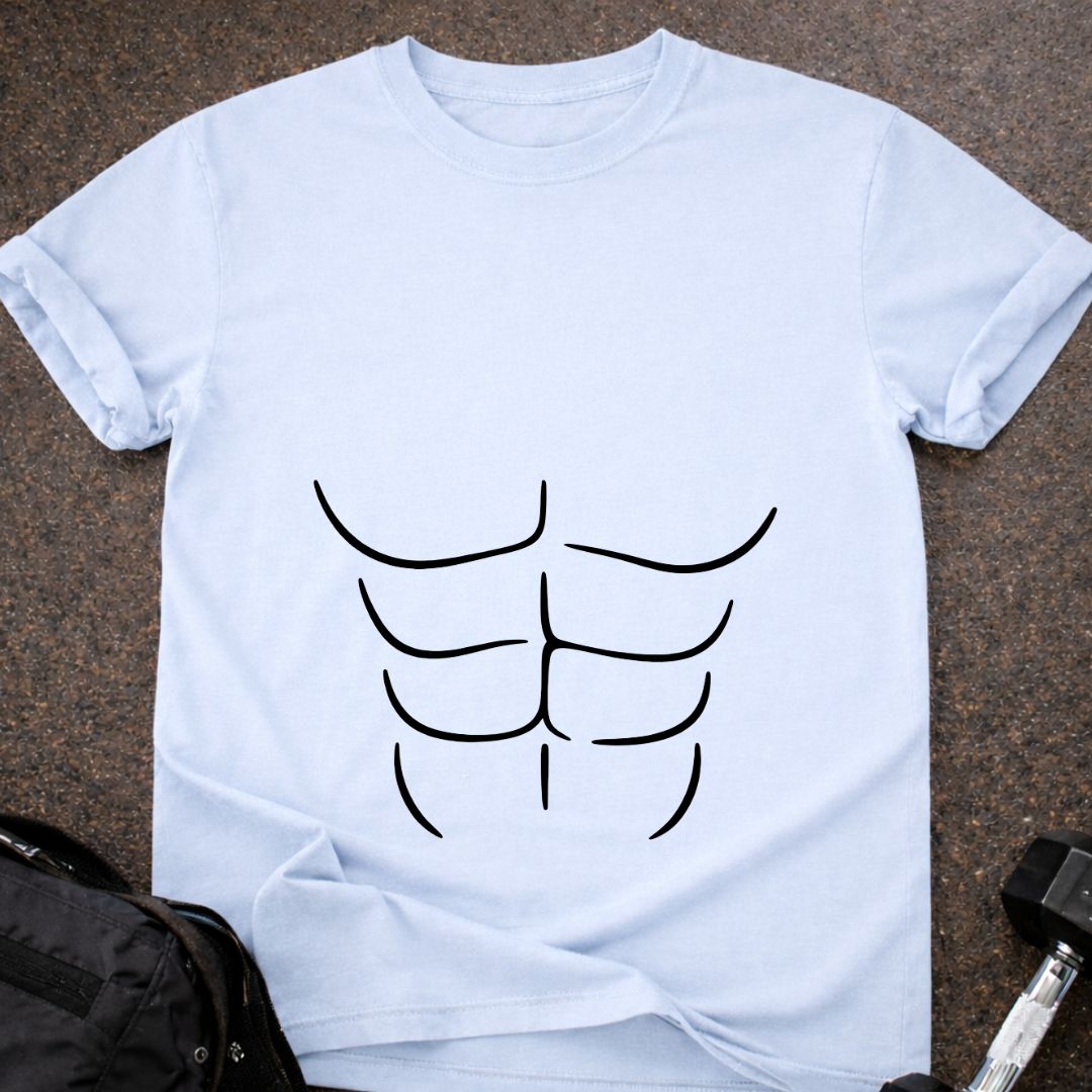 Funny Abs Outline T-shirt