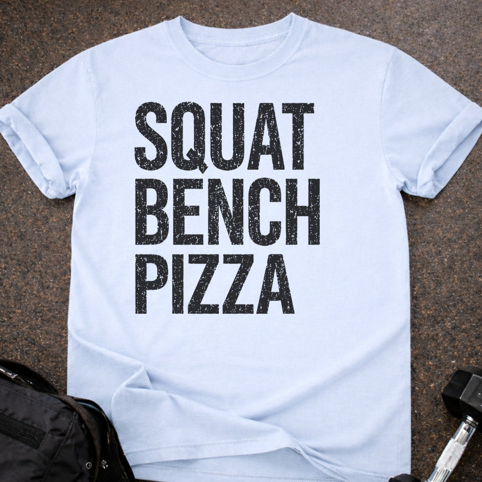 Squat Bench Pizza T-shirt