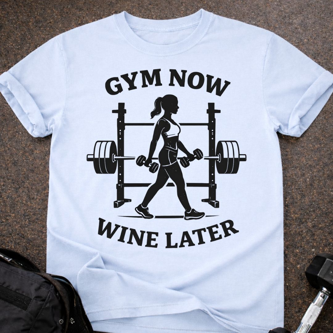 Gym Now Wine Later T-shirt