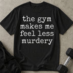 Model wearing the Funny Gym T-Shirt by Lift Society