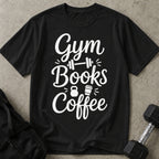 Gym Books Coffee T-shirt
