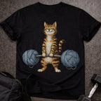 Deadlifting Cat T-shirt