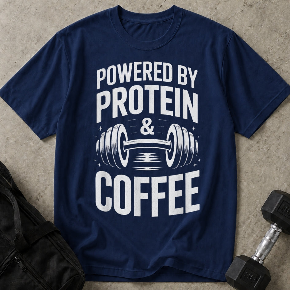 Powered By Protein & Coffee Tee