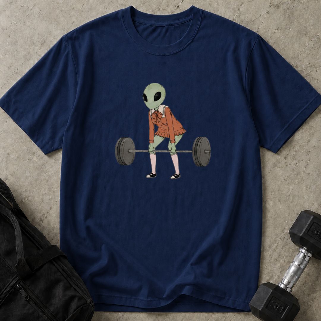 Alien deadlifting Tee
