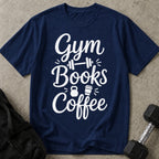 Gym Books Coffee T-shirt