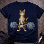 Deadlifting Cat T-shirt