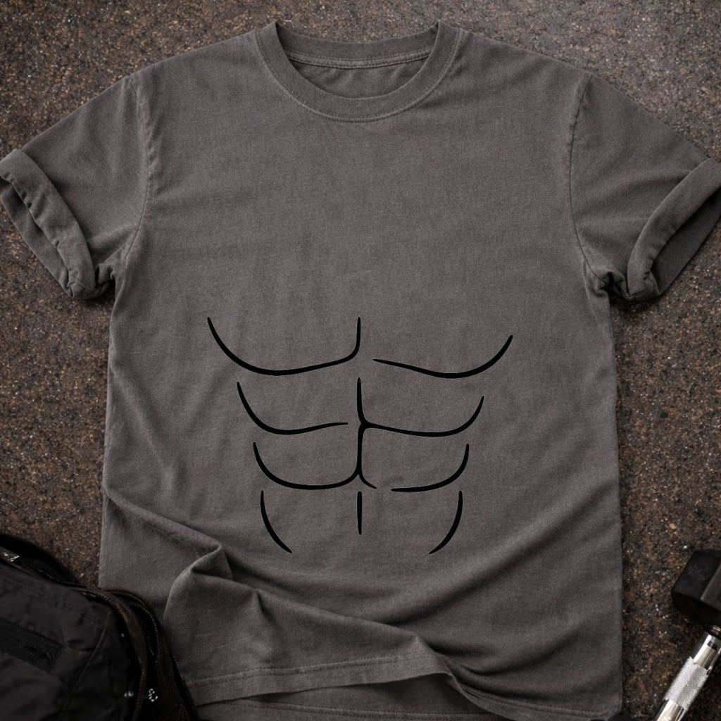 Funny Abs Outline T-shirt