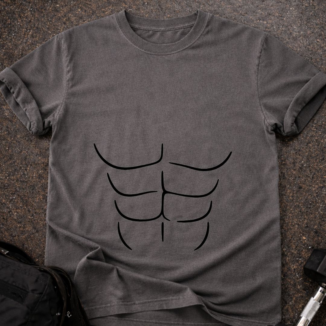 Funny Abs Outline T-shirt