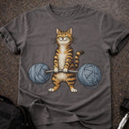 Deadlifting Cat T-shirt
