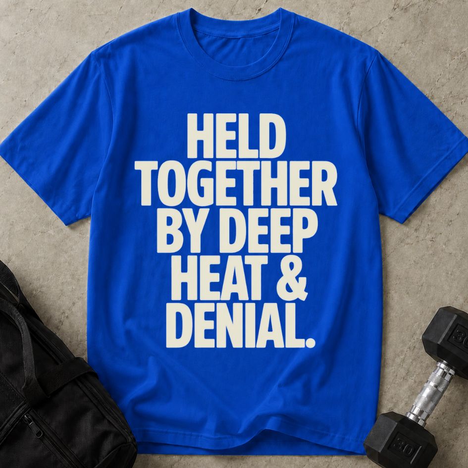 Held Together By Deep Heat Tee