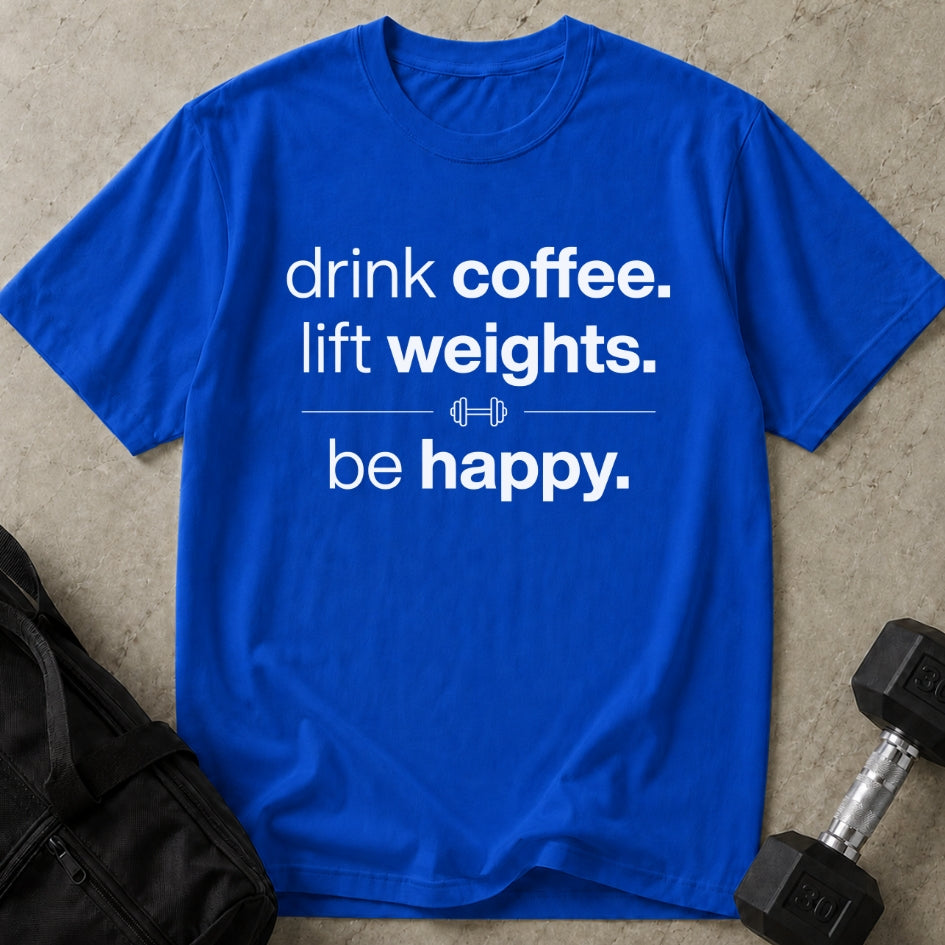 Drink Coffee Lift Weights Graphic Tee