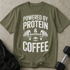 Powered By Protein & Coffee Tee