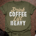 Drink Coffee Life Heavy T-shirt