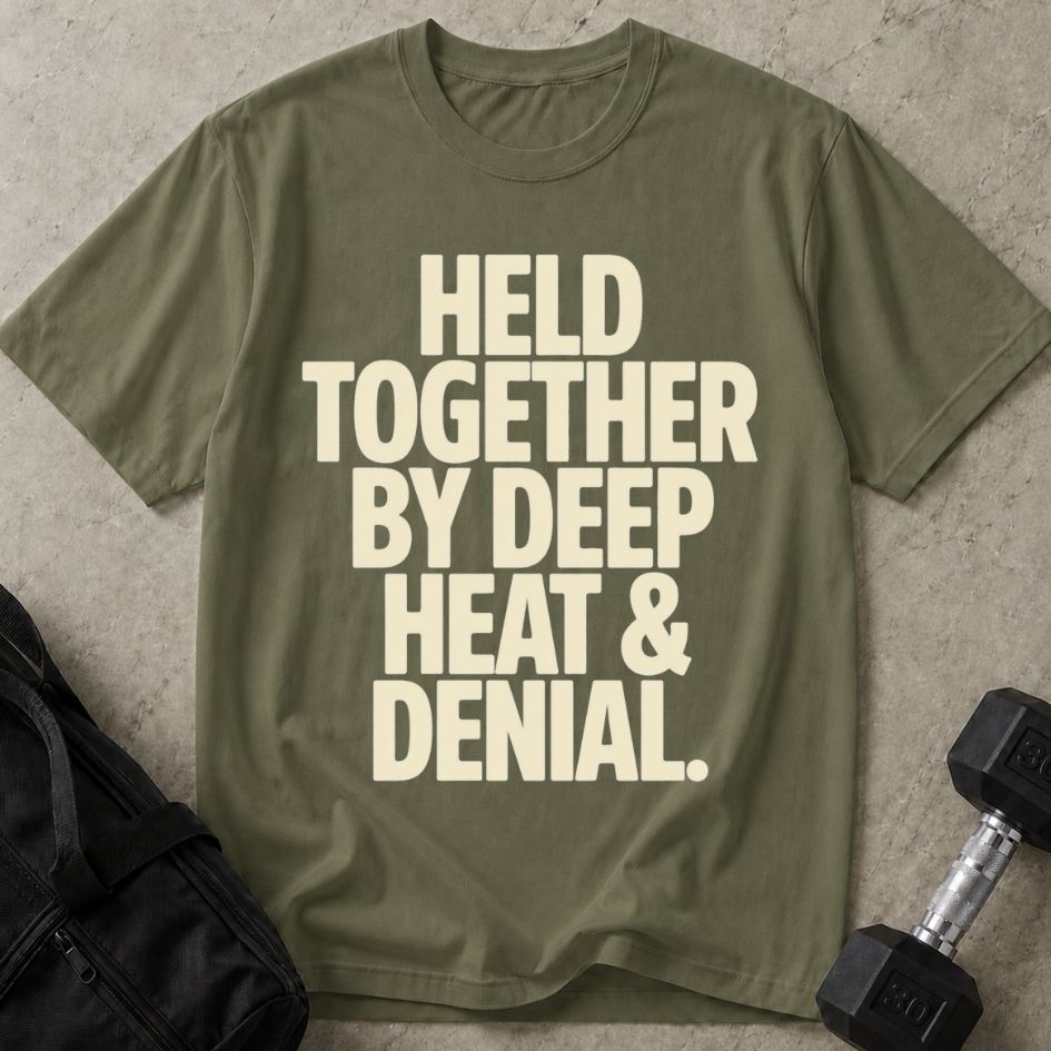 Held Together By Deep Heat Tee