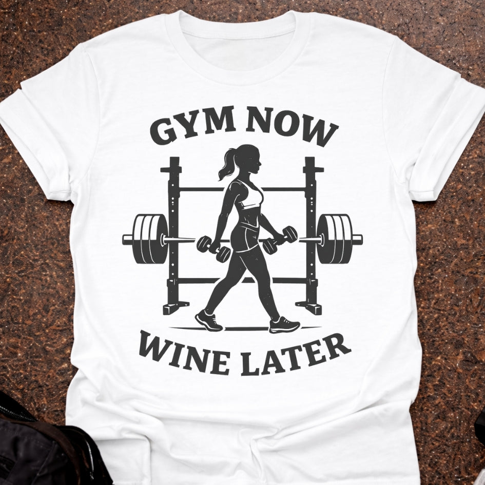 Gym Now Wine Later T-shirt