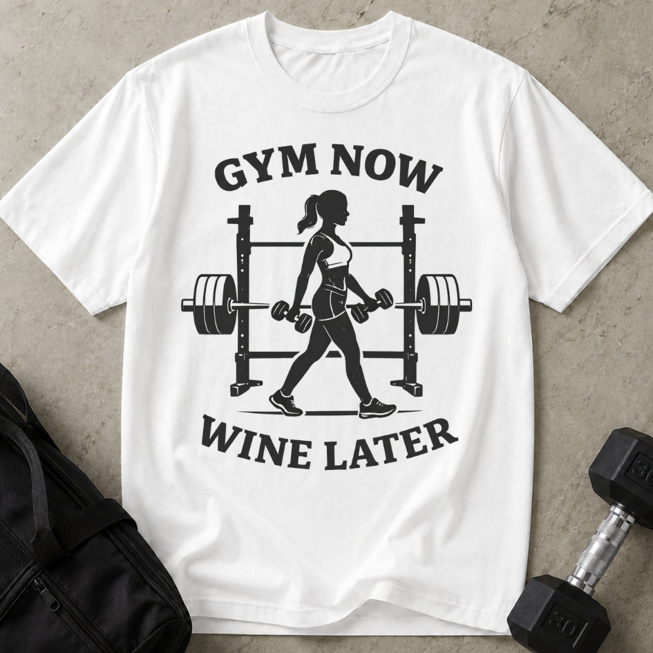Gym Now Wine Later T-shirt