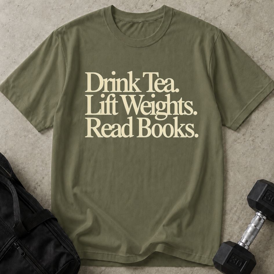 Tea, Weights & Books Tee