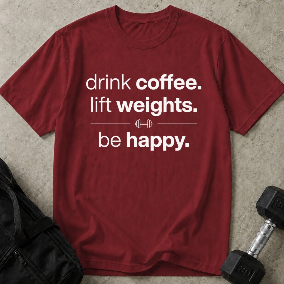 Drink Coffee Lift Weights Graphic Tee