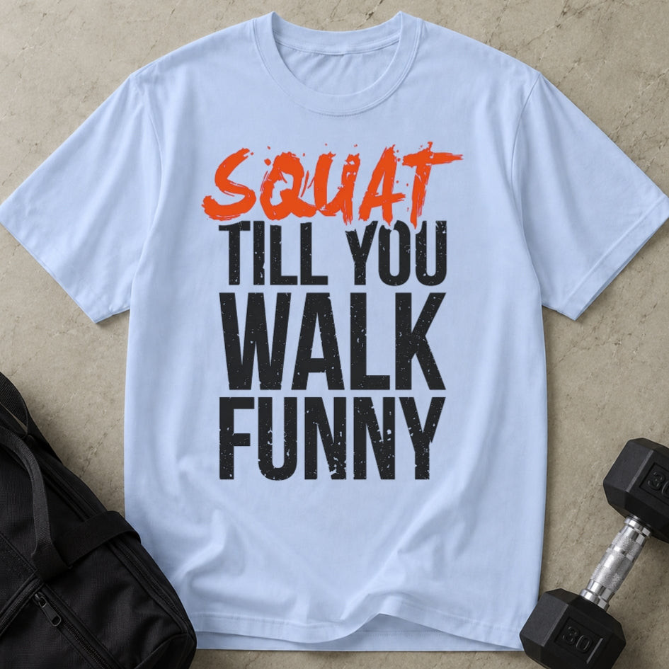 Squat Till You Walk Funny T-shirt