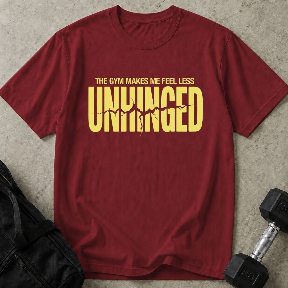 Less Unhinged Gym Tee