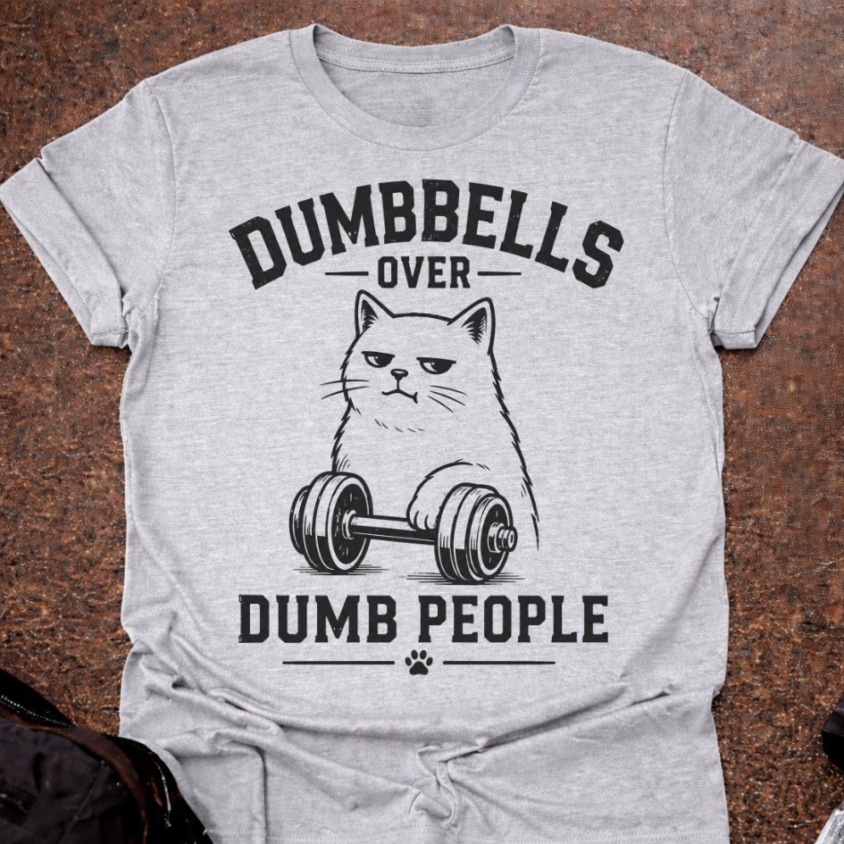 Dumbbells Over Dumb People T-shirt