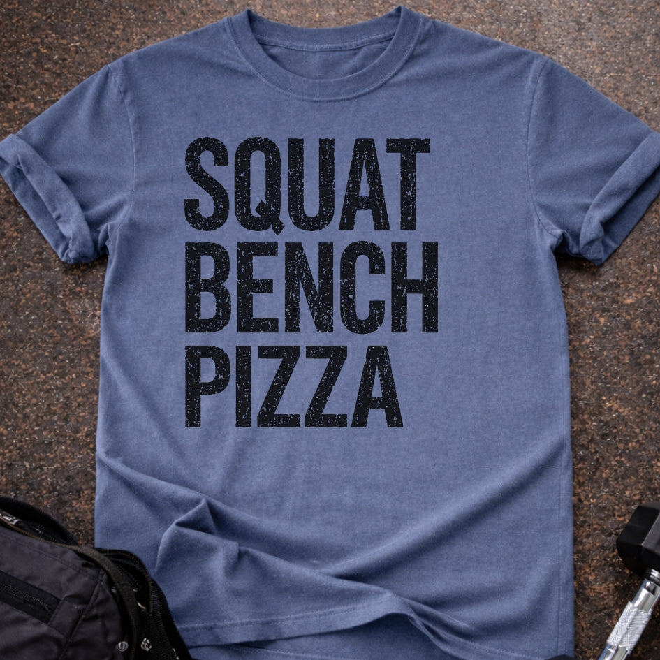 Squat Bench Pizza T-shirt