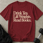 Tea, Weights & Books Tee