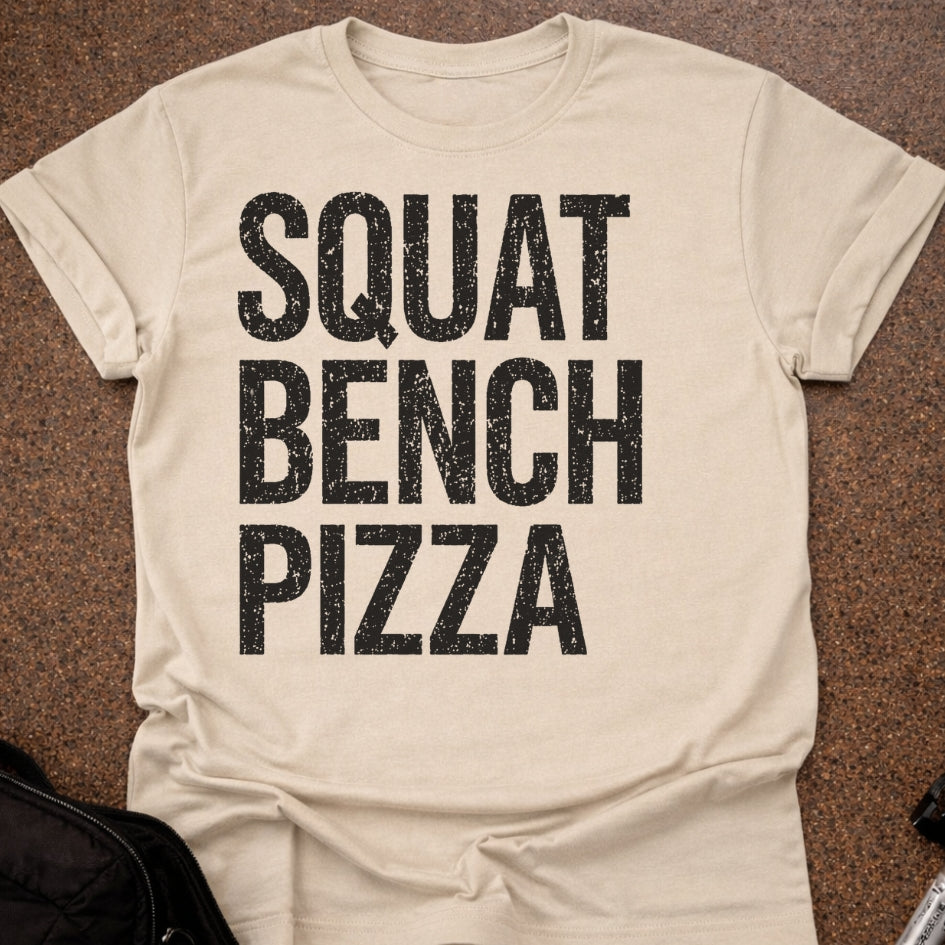 Squat Bench Pizza T-shirt