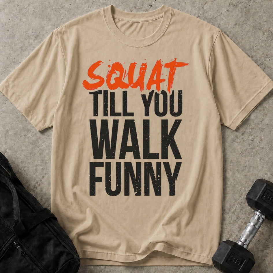 Squat Till You Walk Funny T-shirt