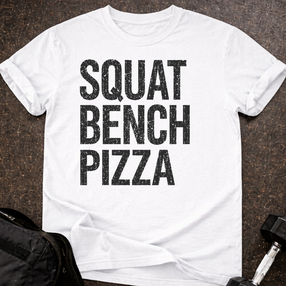 Squat Bench Pizza T-shirt