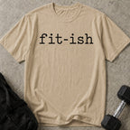 Model wearing the Fit-ish funny gym t-shirt by Lift Society