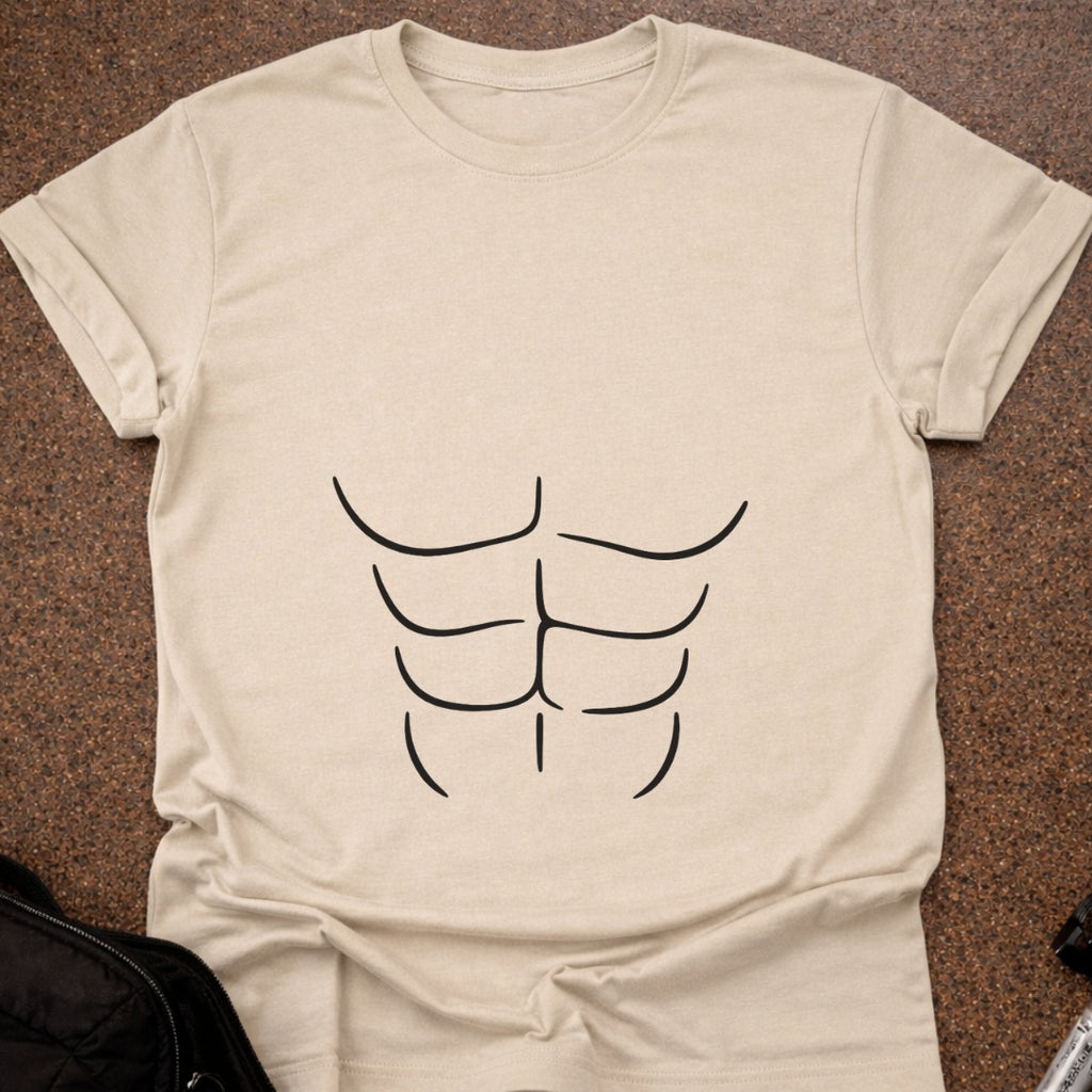 Funny Abs Outline T-shirt