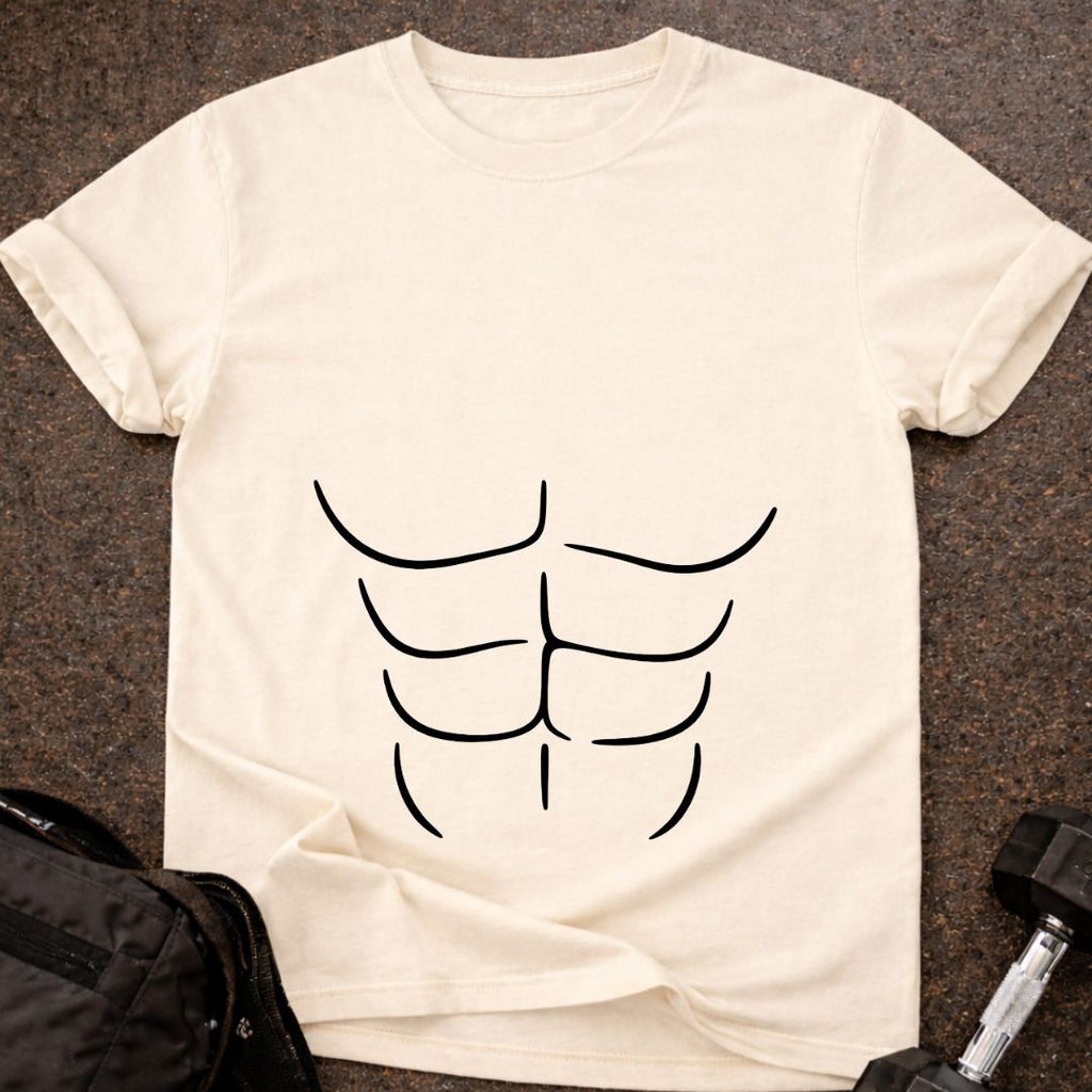 Funny Abs Outline T-shirt