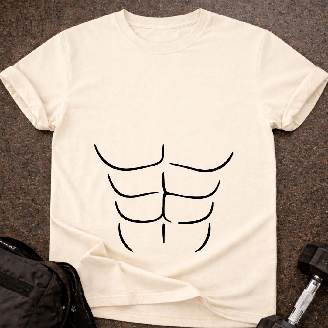 Funny Abs Outline T-shirt