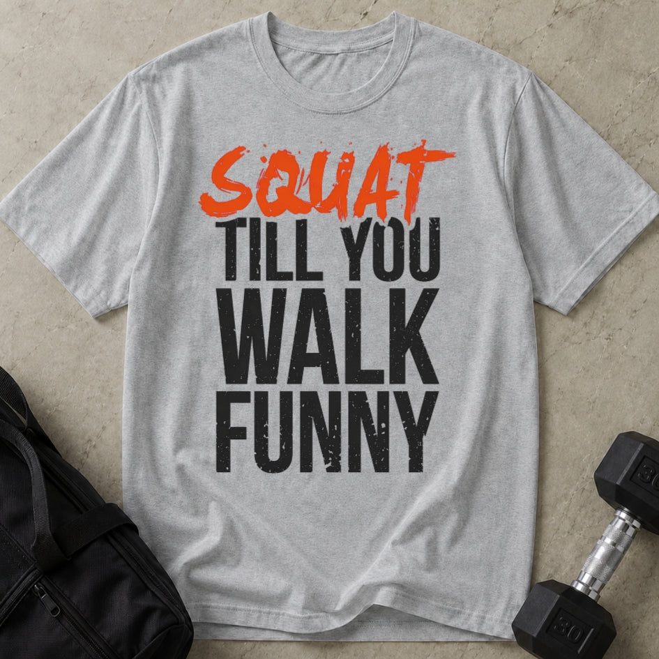 Squat Till You Walk Funny T-shirt