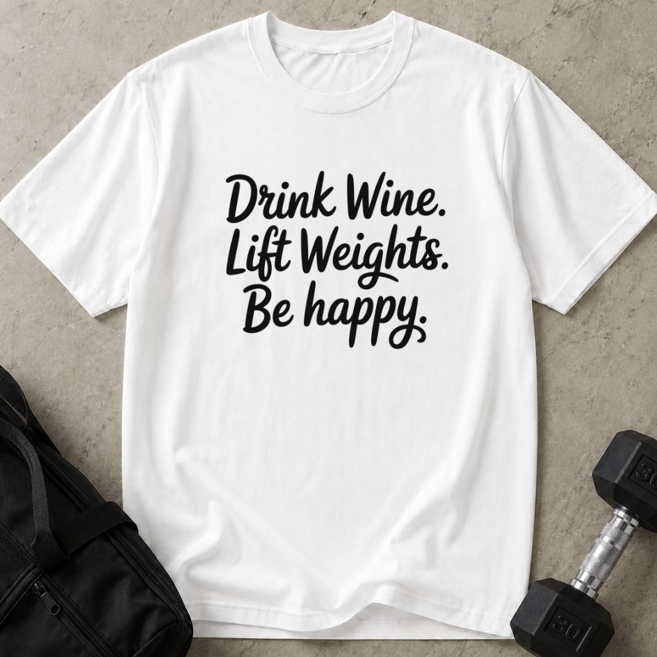 Wine Weights Happy Tee