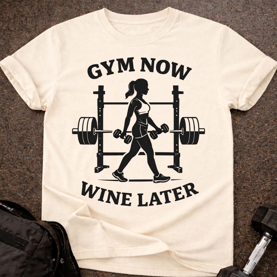 Gym Now Wine Later T-shirt