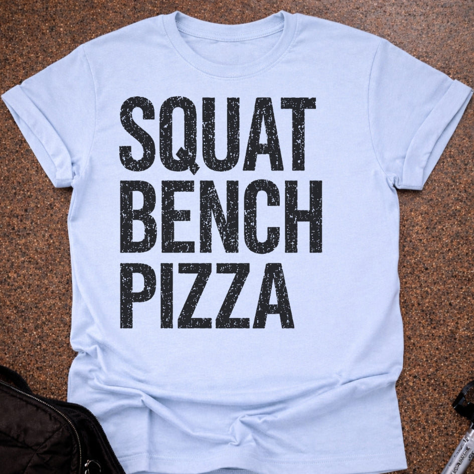 Squat Bench Pizza T-shirt