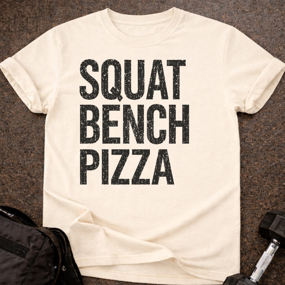 Squat Bench Pizza T-shirt