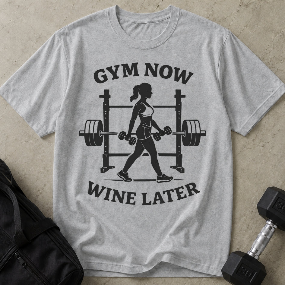 Gym Now Wine Later T-shirt