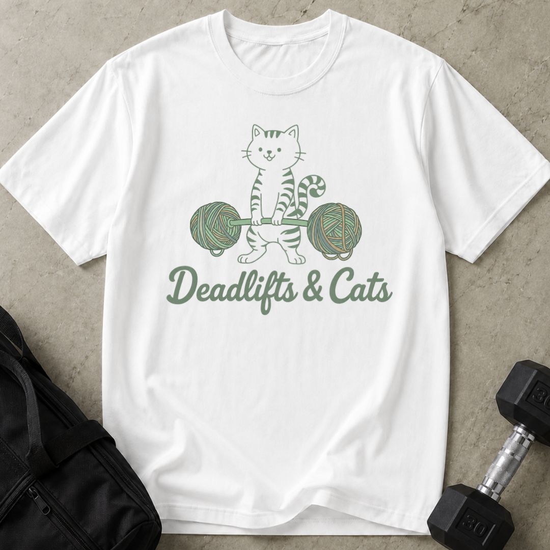 Deadlifts & Cats Tee