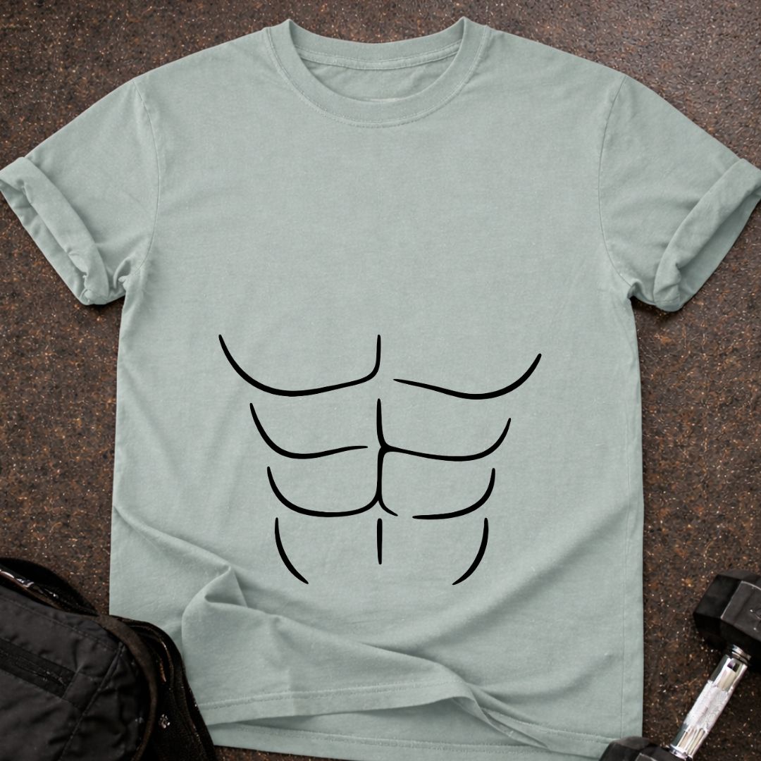 Funny Abs Outline T-shirt