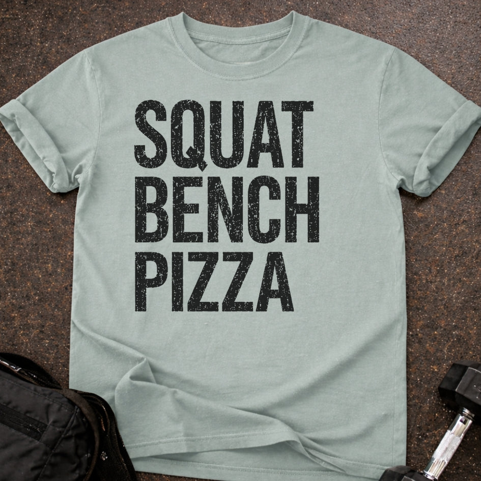 Squat Bench Pizza T-shirt