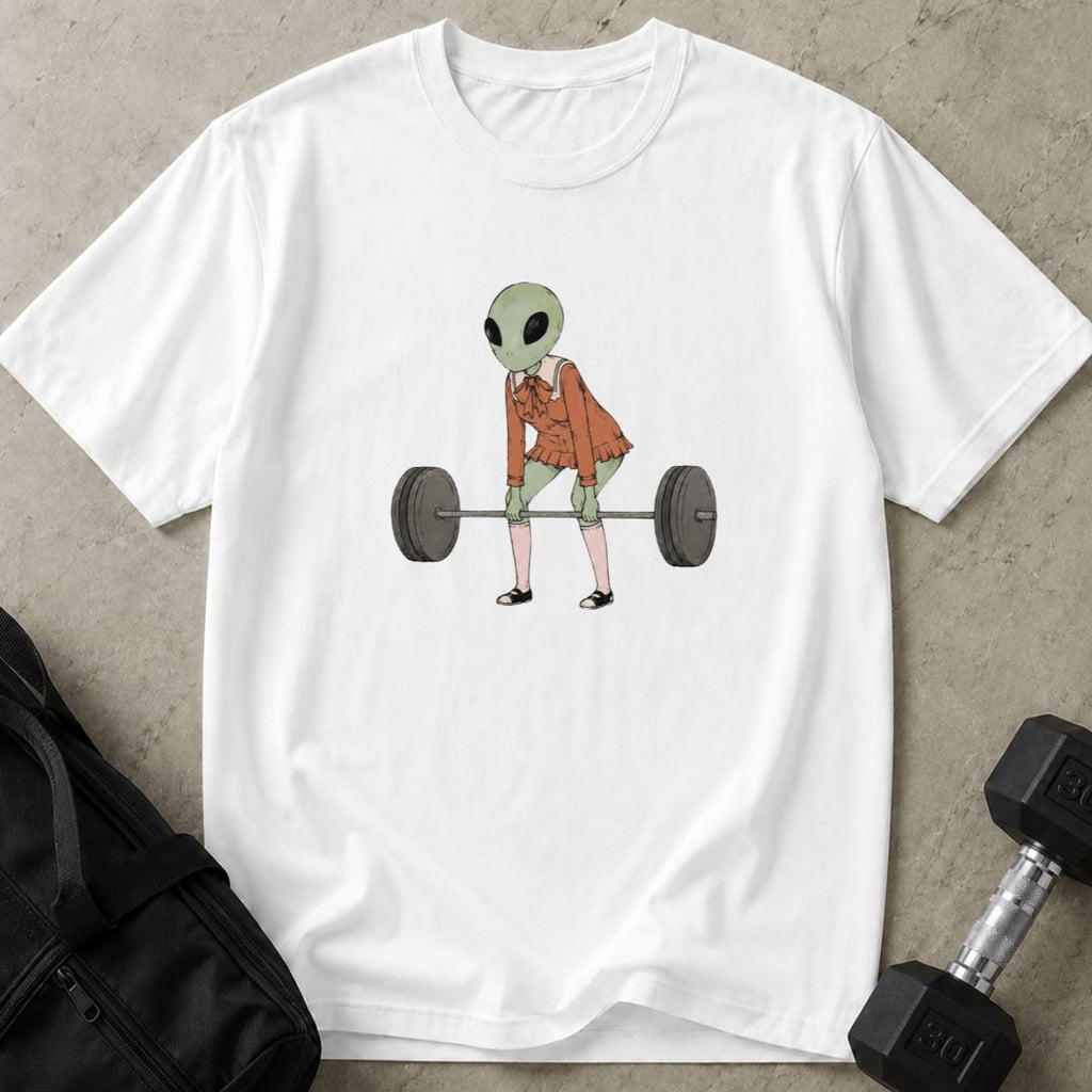 Alien deadlifting Tee