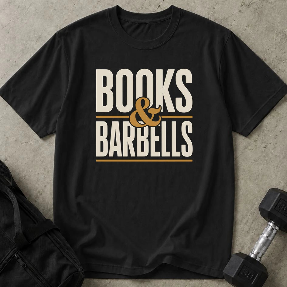 Books & Barbells T-shirt