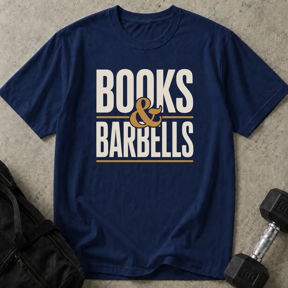 Books & Barbells T-shirt
