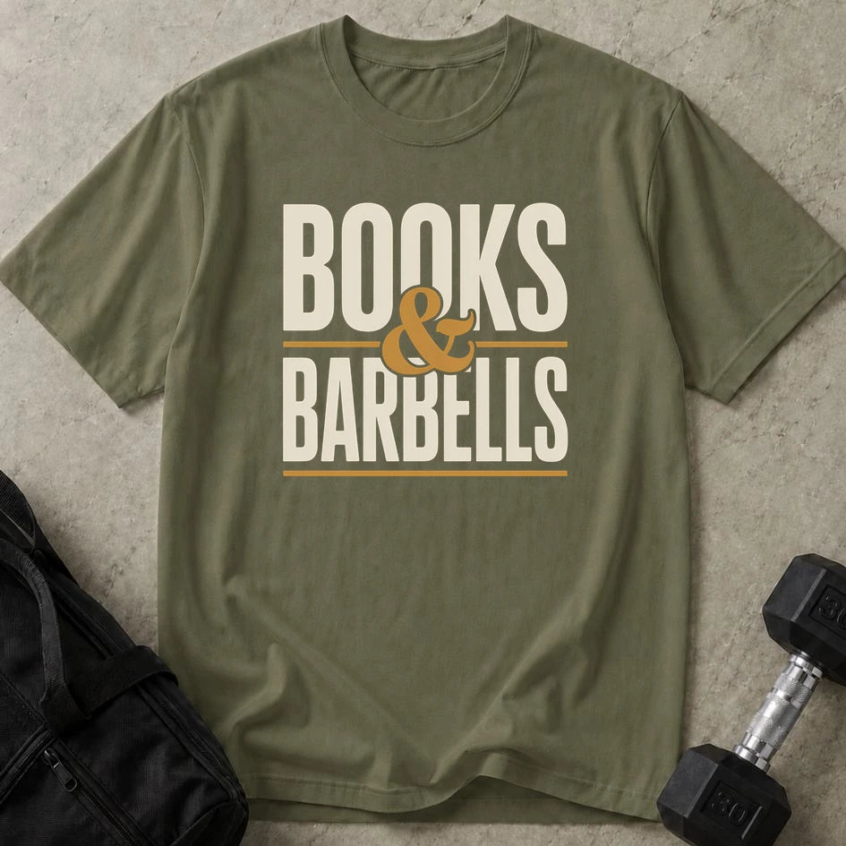 Books & Barbells T-shirt