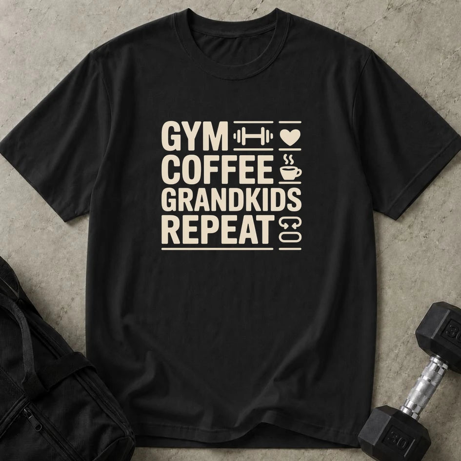 Gym Coffee Grandkids Repeat Tee