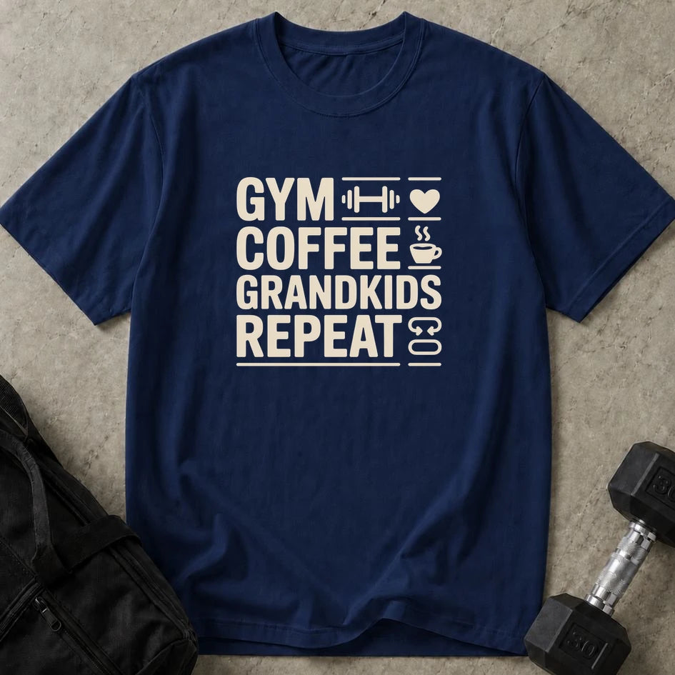 Gym Coffee Grandkids Repeat Tee