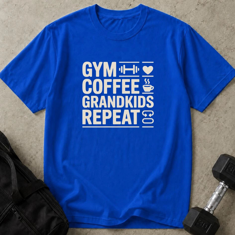 Gym Coffee Grandkids Repeat Tee